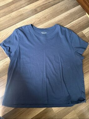 American Eagle Outfitters Short Sleeve Crewneck Tee - Navy Blue